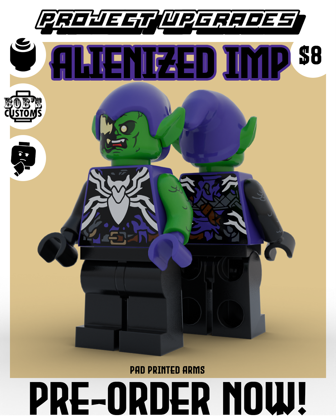 PRE-ORDER - Pad Printed Arm Upgrades