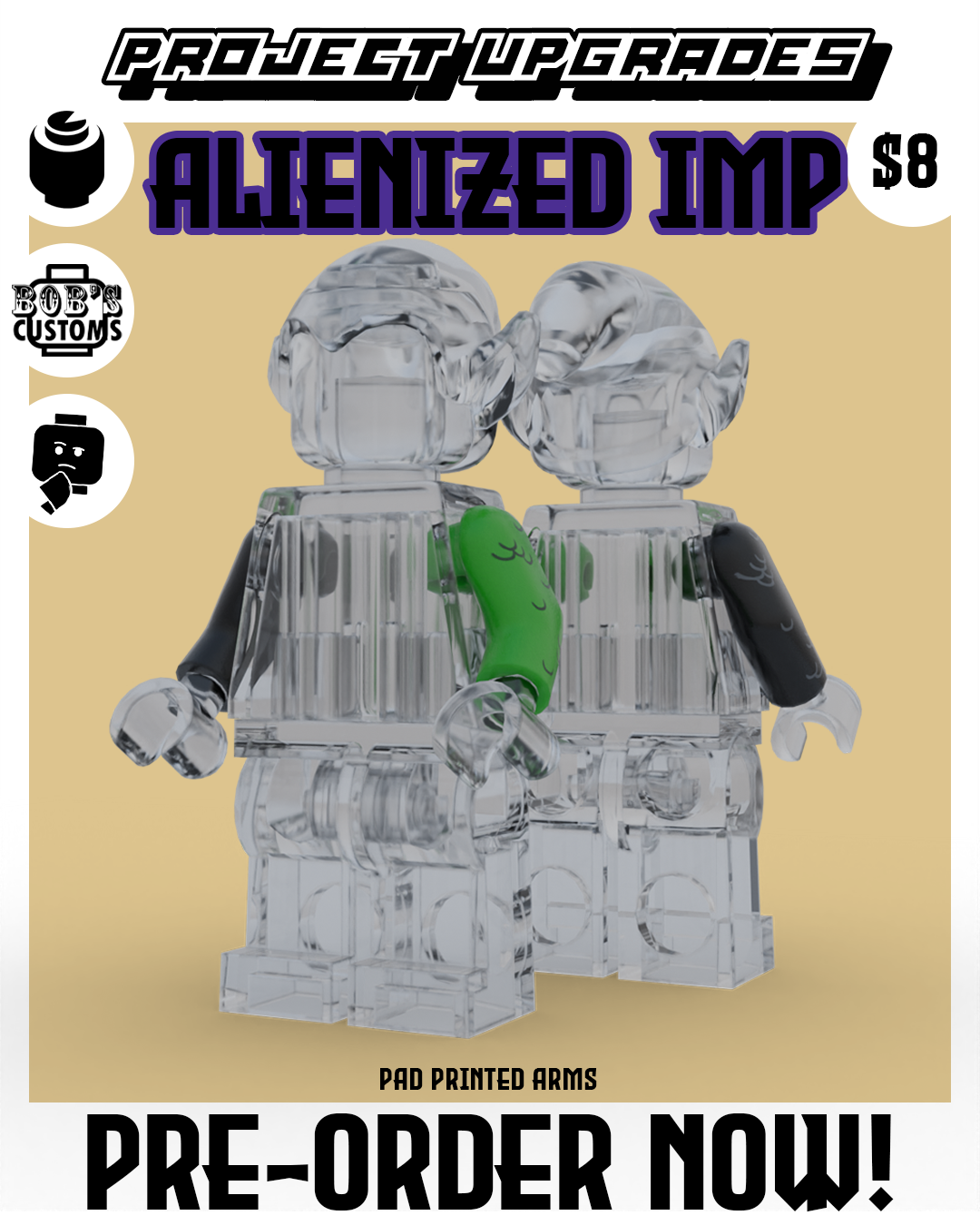 PRE-ORDER - Pad Printed Arm Upgrades