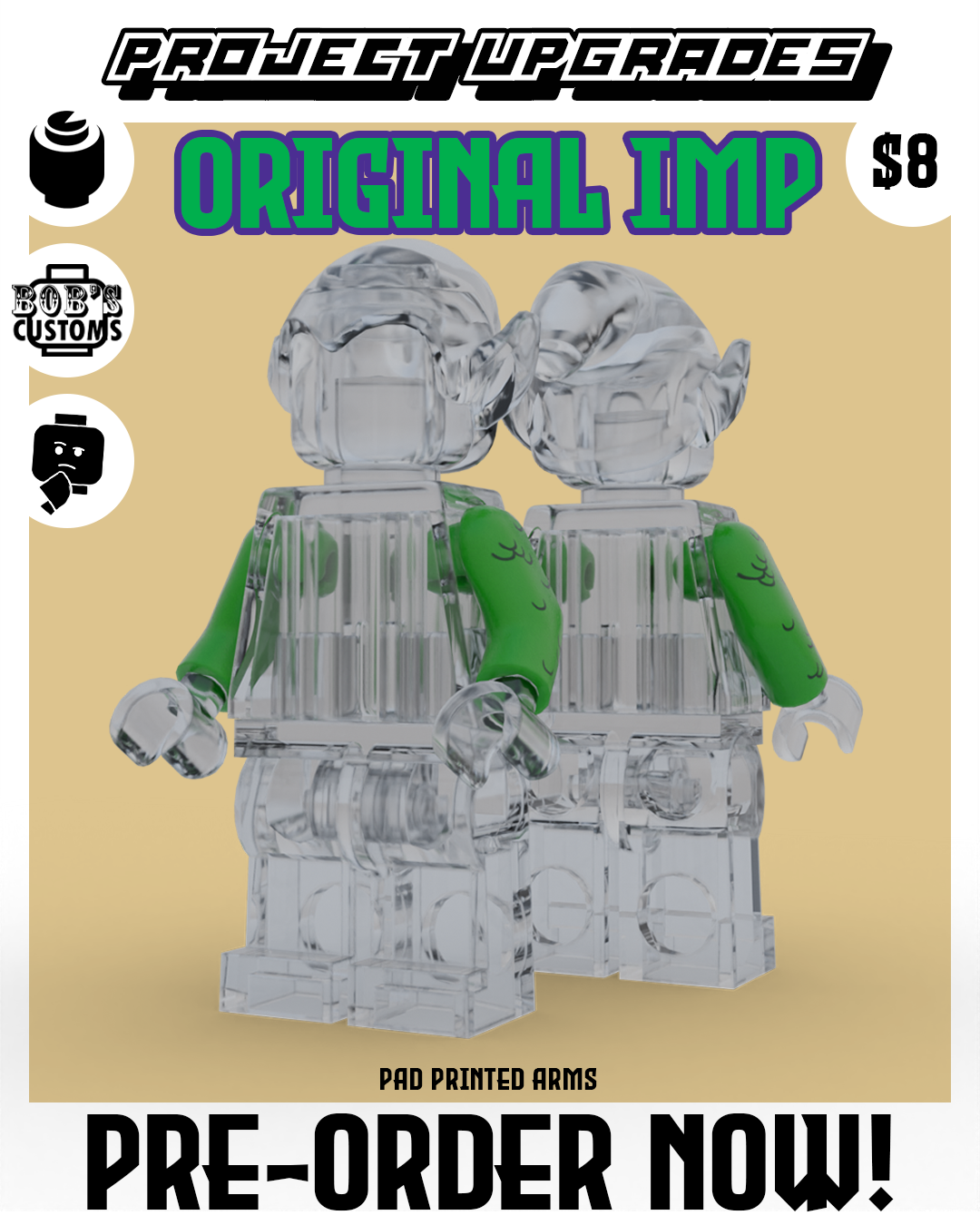 PRE-ORDER - Pad Printed Arm Upgrades